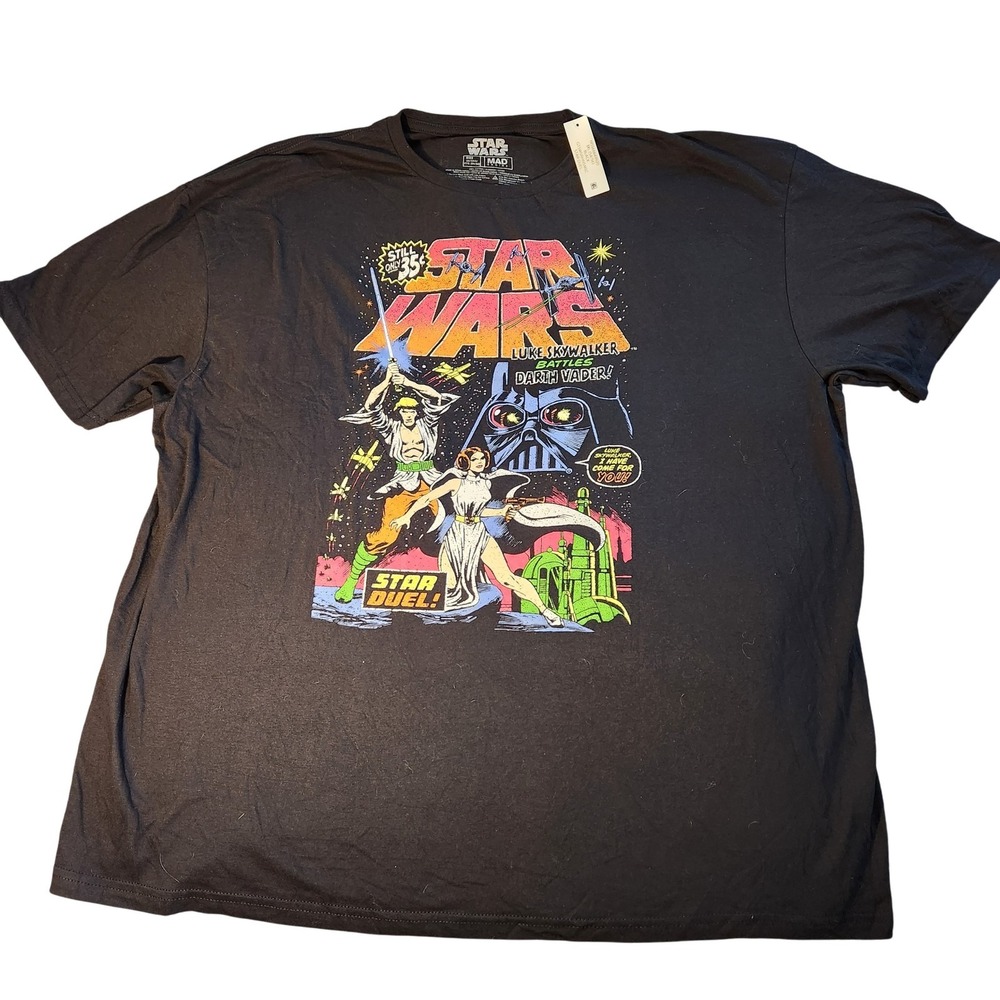 Star Wars Shirt Mens 3XL Comic Cover Luke Skywalker Leia Darth Vader T shirt tee